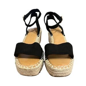 Kelly & Katie Black Espadrille Sandals